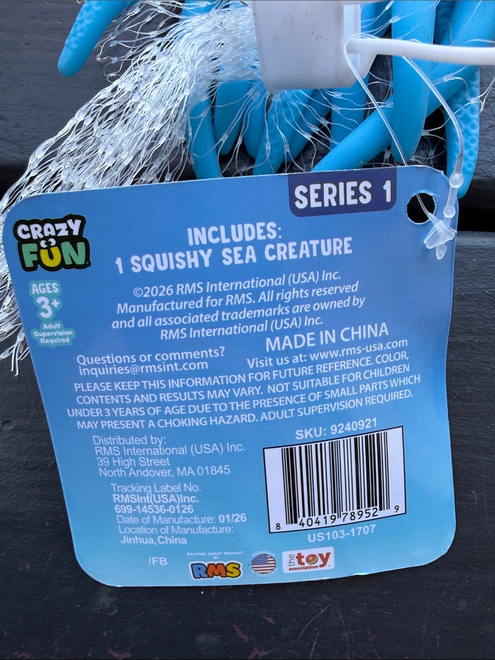 *VIRAL RARE* Squishy Sea Creatures Blue Octopus - crazy fun! RMS - new with tag - Picture 6 of 8